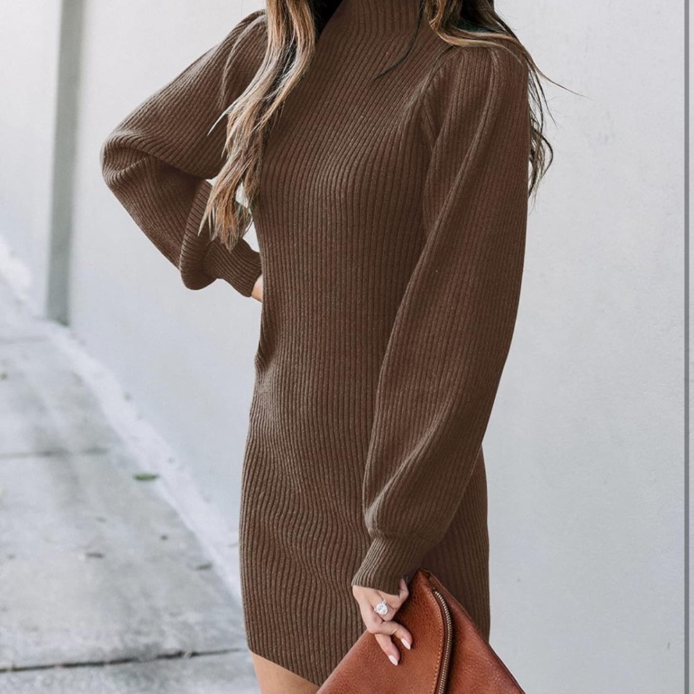 Brown Sweater Dress